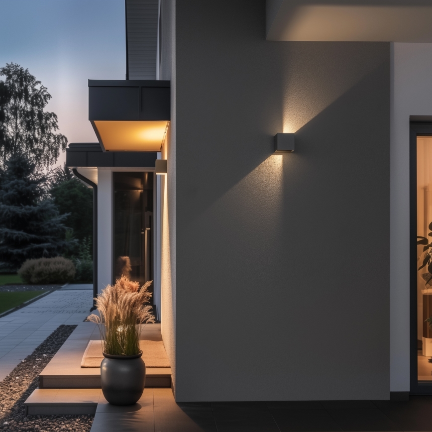 Brilagi - LED Zunanja stenska svetilka CUBE LED/6W/230V siva IP54