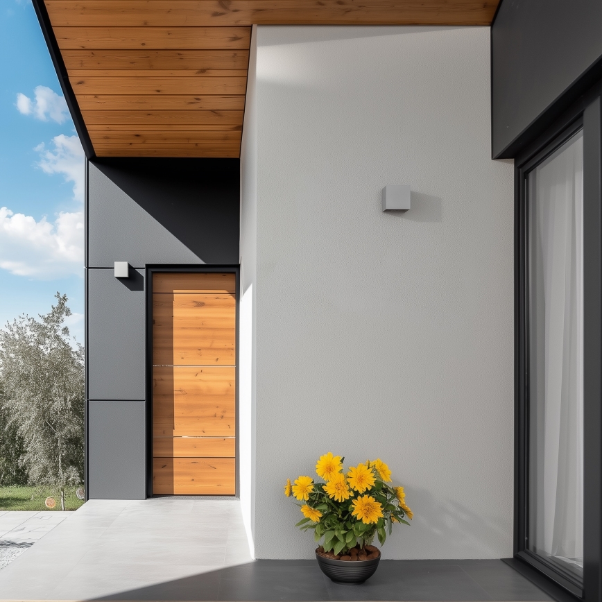 Brilagi - LED Zunanja stenska svetilka CUBE LED/6W/230V siva IP54
