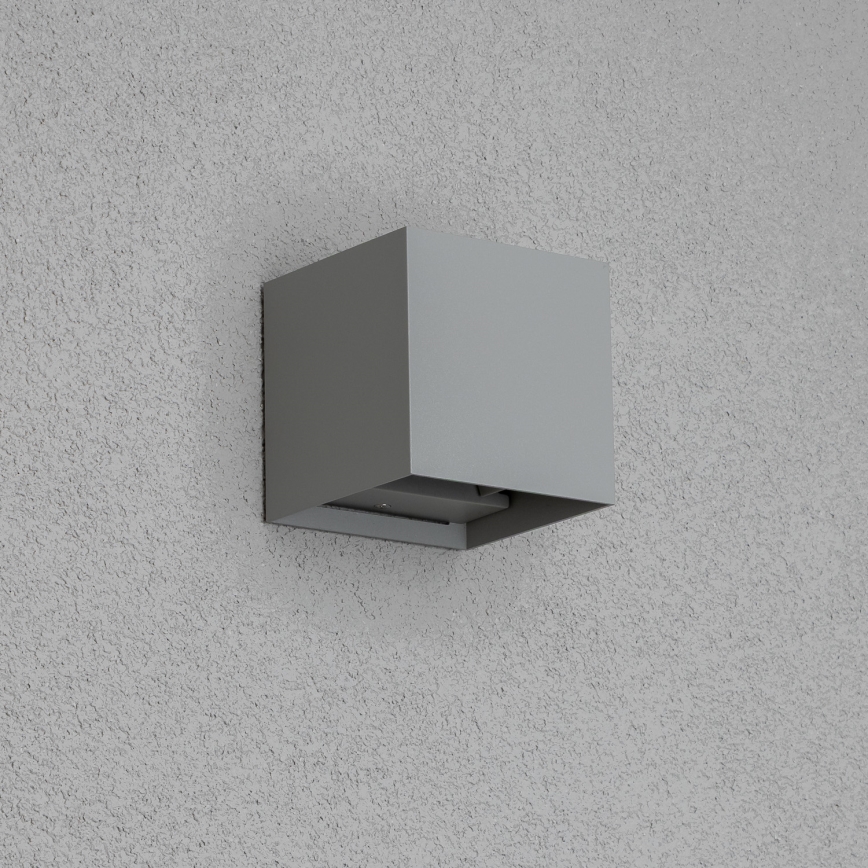 Brilagi - LED Zunanja stenska svetilka CUBE LED/6W/230V siva IP54