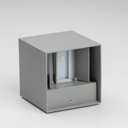 Brilagi - LED Zunanja stenska svetilka CUBE LED/6W/230V siva IP54