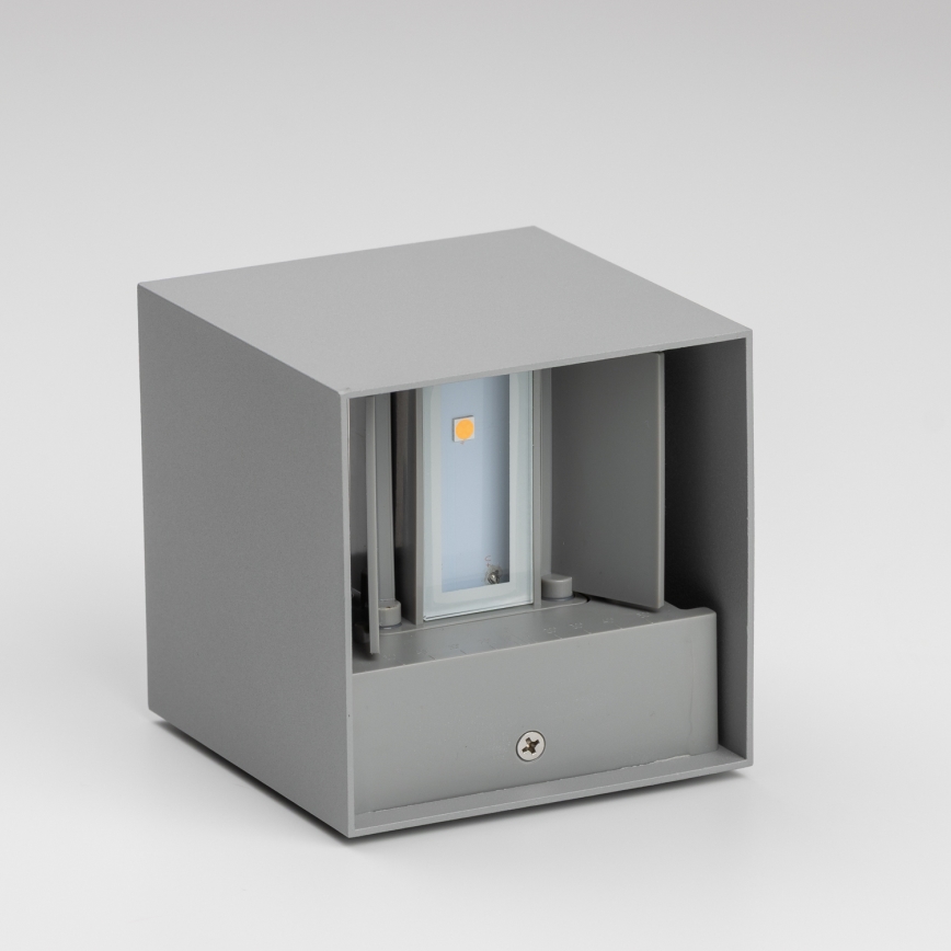 Brilagi - LED Zunanja stenska svetilka CUBE LED/6W/230V siva IP54