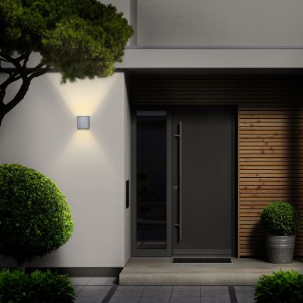 Brilagi - LED Zunanja stenska svetilka CUBE LED/6W/230V siva IP54