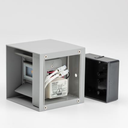 Brilagi - LED Zunanja stenska svetilka CUBE LED/6W/230V siva IP54