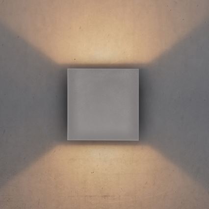 Brilagi - LED Zunanja stenska svetilka CUBE LED/6W/230V siva IP54