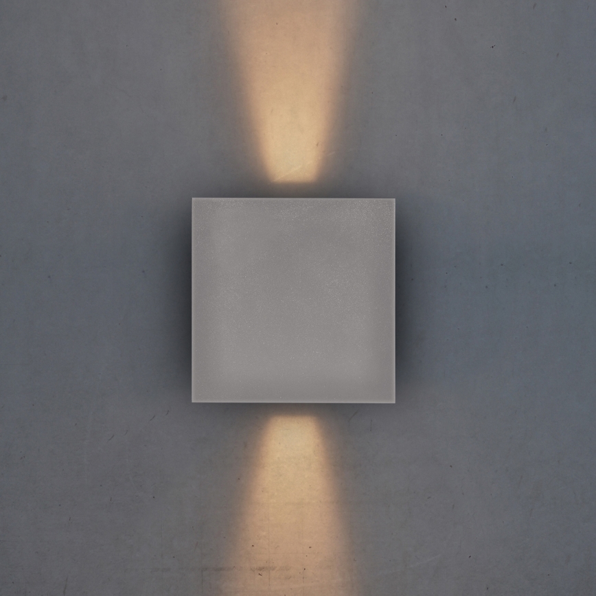 Brilagi - LED Zunanja stenska svetilka CUBE LED/6W/230V siva IP54