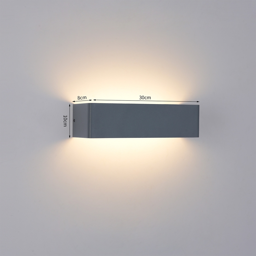 Brilagi - LED zunanja stenska svetilka DONNANI LED/12W/230V 30 cm antracit IP44