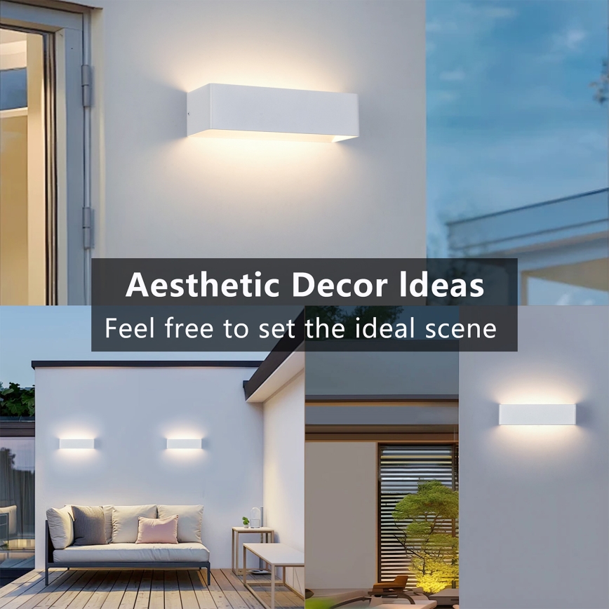 Brilagi - LED zunanja stenska svetilka DONNANI LED/12W/230V 30 cm bela IP44