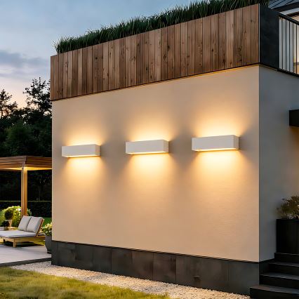 Brilagi - LED zunanja stenska svetilka DONNANI LED/12W/230V 30 cm bela IP44