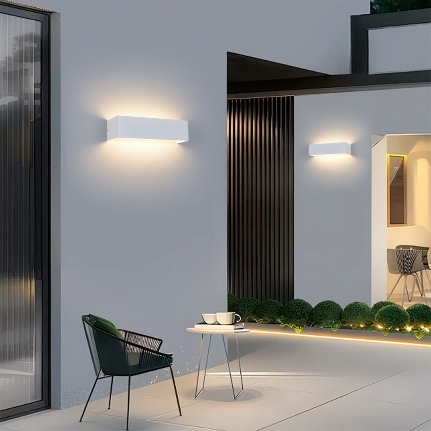 Brilagi - LED zunanja stenska svetilka DONNANI LED/12W/230V 30 cm bela IP44