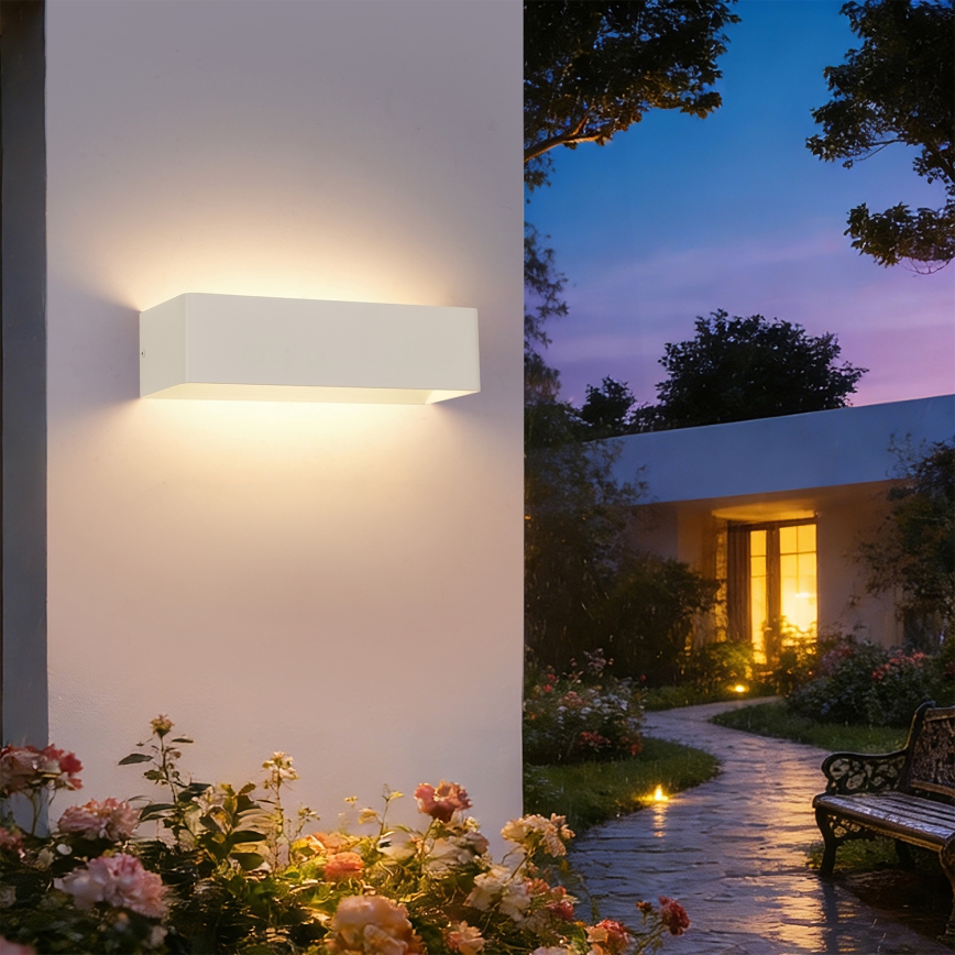 Brilagi - LED zunanja stenska svetilka DONNANI LED/12W/230V 30 cm bela IP44