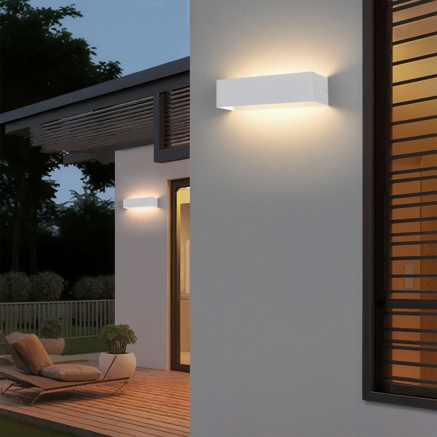 Brilagi - LED zunanja stenska svetilka DONNANI LED/12W/230V 30 cm bela IP44