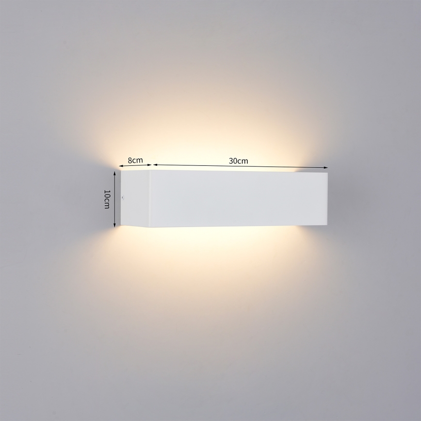 Brilagi - LED zunanja stenska svetilka DONNANI LED/12W/230V 30 cm bela IP44