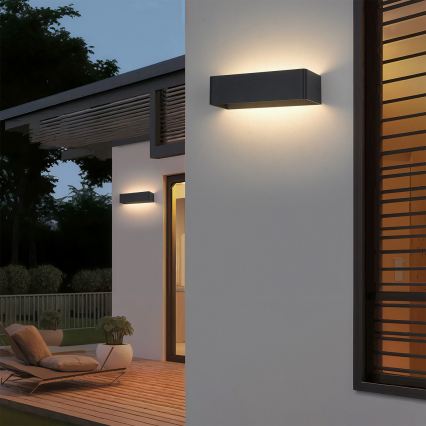 Brilagi - LED zunanja stenska svetilka DONNANI LED/12W/230V 30 cm črna IP44