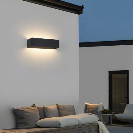 Brilagi - LED zunanja stenska svetilka DONNANI LED/12W/230V 30 cm črna IP44