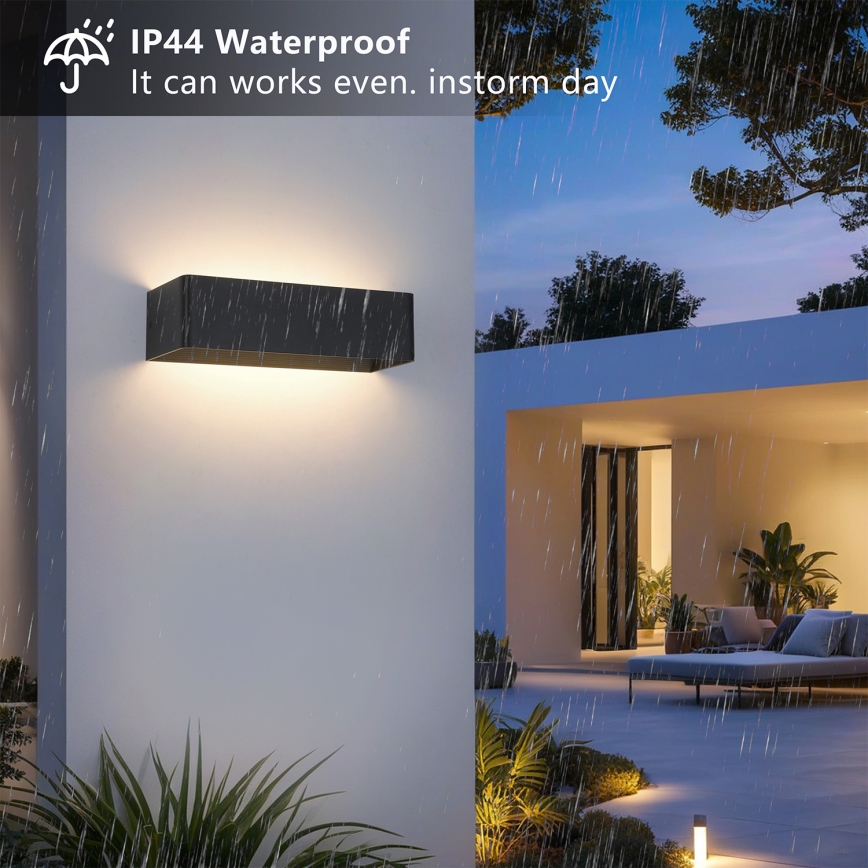 Brilagi - LED zunanja stenska svetilka DONNANI LED/12W/230V 30 cm črna IP44