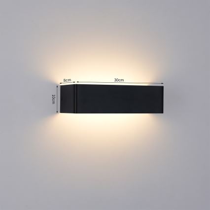 Brilagi - LED zunanja stenska svetilka DONNANI LED/12W/230V 30 cm črna IP44