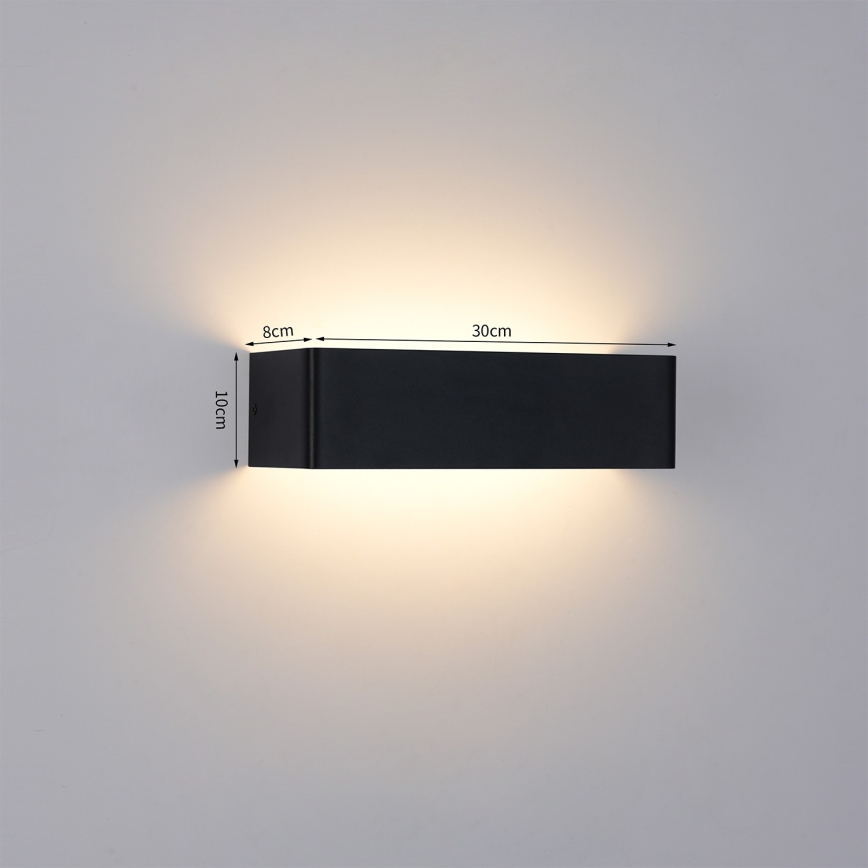 Brilagi - LED zunanja stenska svetilka DONNANI LED/12W/230V 30 cm črna IP44