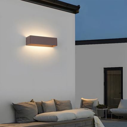 Brilagi - LED zunanja stenska svetilka DONNANI LED/12W/230V 30 cm rjava IP44