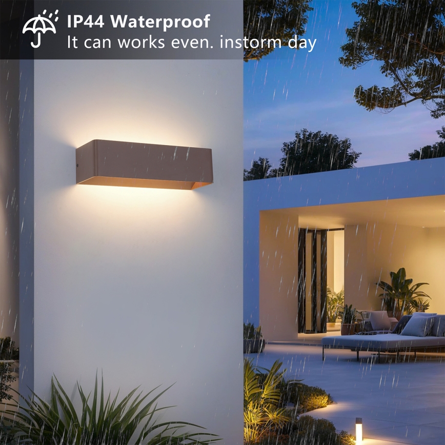 Brilagi - LED zunanja stenska svetilka DONNANI LED/12W/230V 30 cm rjava IP44