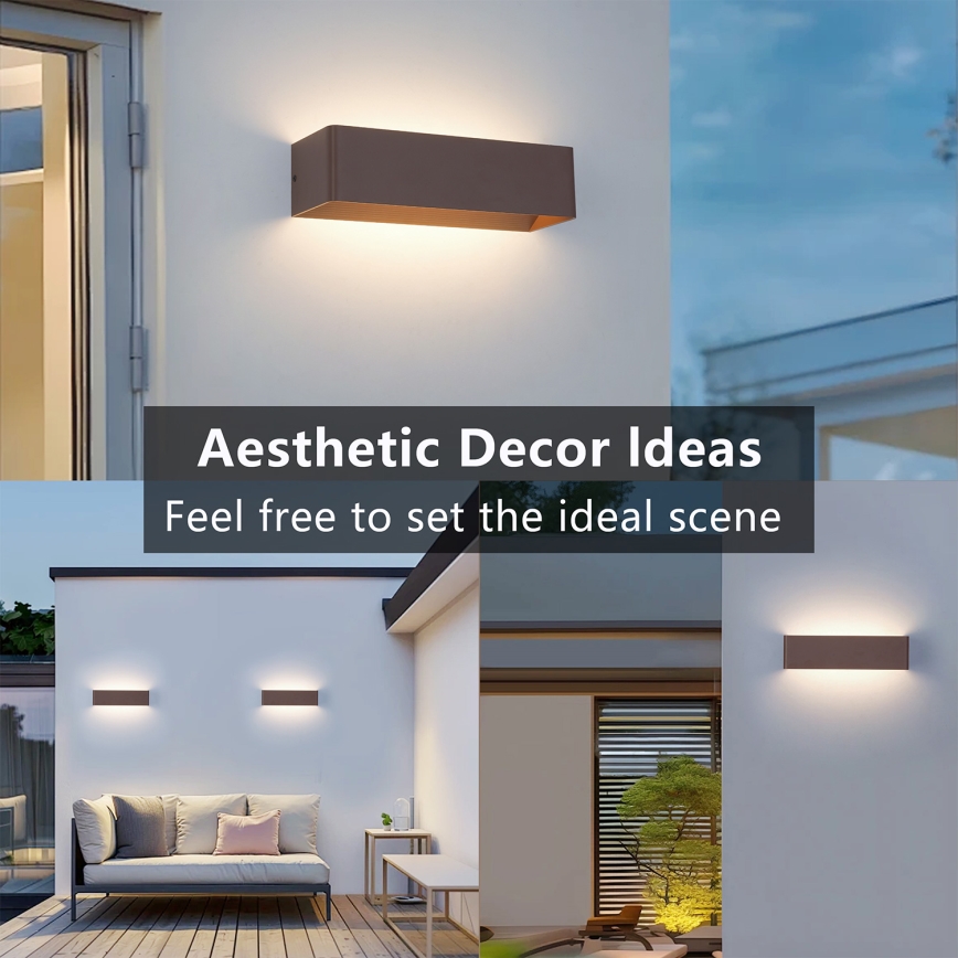 Brilagi - LED zunanja stenska svetilka DONNANI LED/12W/230V rjava IP44