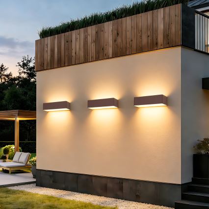 Brilagi - LED zunanja stenska svetilka DONNANI LED/12W/230V rjava IP44