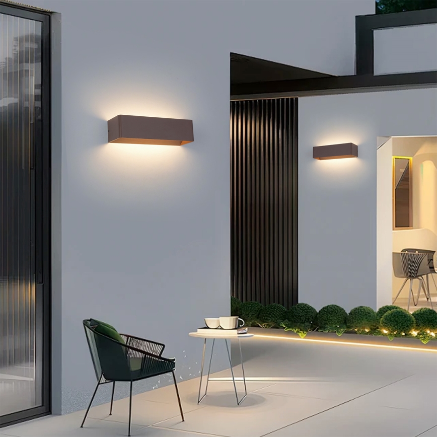 Brilagi - LED zunanja stenska svetilka DONNANI LED/12W/230V rjava IP44