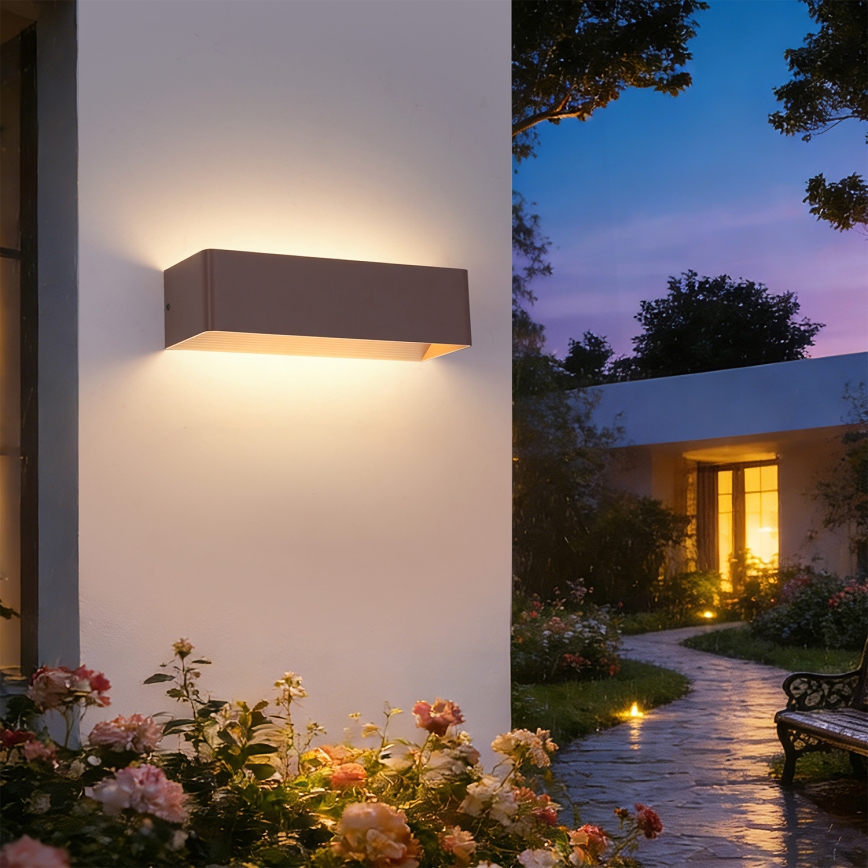 Brilagi - LED zunanja stenska svetilka DONNANI LED/12W/230V rjava IP44