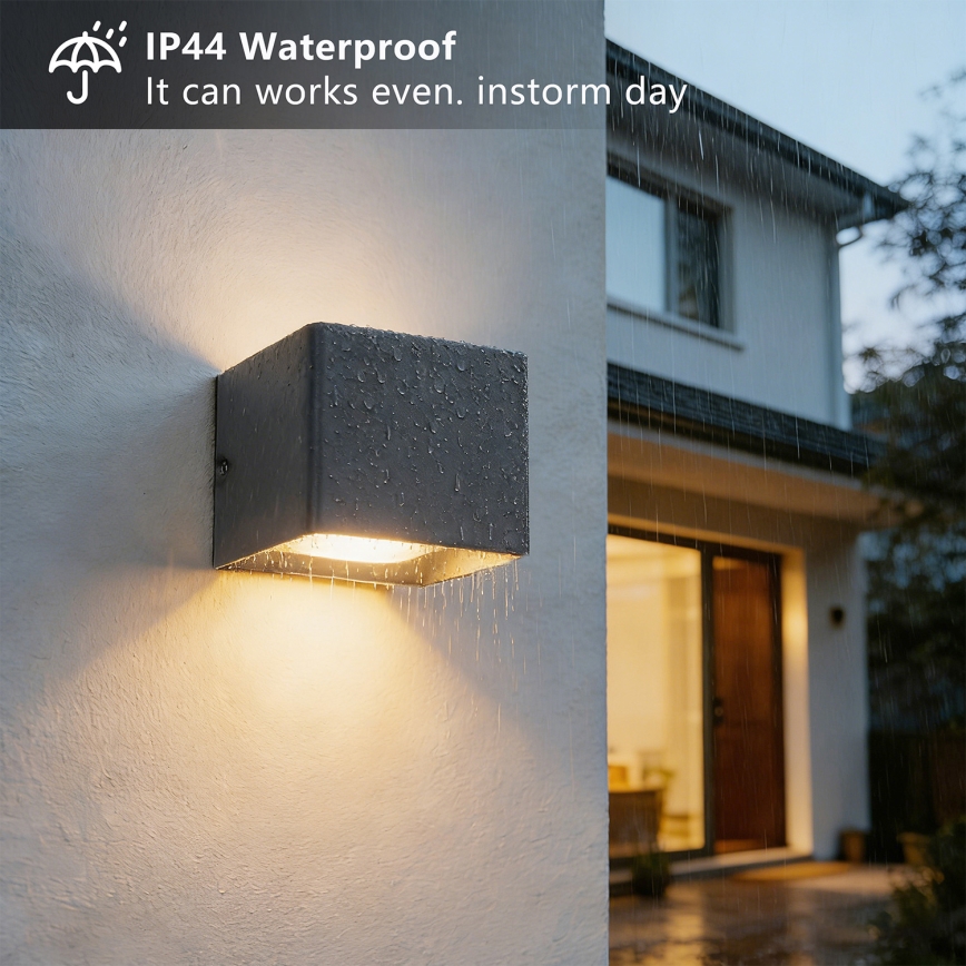 Brilagi - LED zunanja stenska svetilka DONNANI LED/5W/230V 10 cm antracit IP44