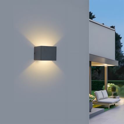 Brilagi - LED zunanja stenska svetilka DONNANI LED/5W/230V 10 cm antracit IP44