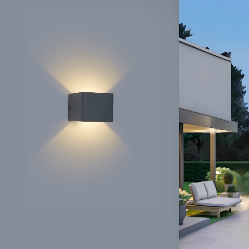 Brilagi - LED zunanja stenska svetilka DONNANI LED/5W/230V 10 cm antracit IP44