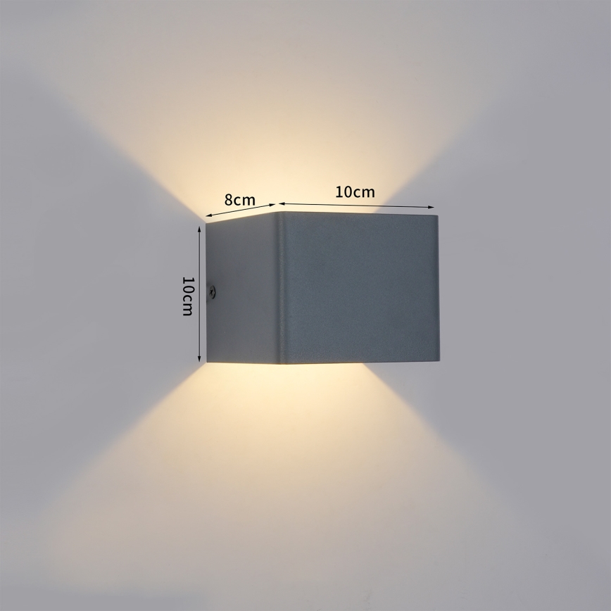 Brilagi - LED zunanja stenska svetilka DONNANI LED/5W/230V 10 cm antracit IP44