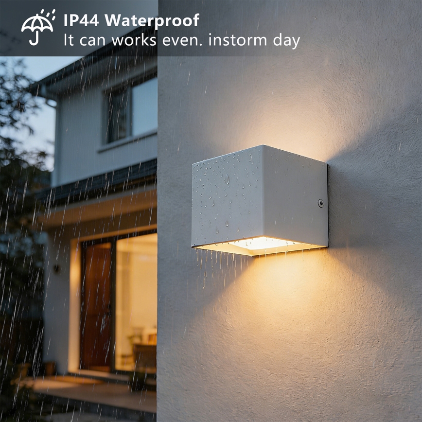 Brilagi - LED zunanja stenska svetilka DONNANI LED/5W/230V 10 cm bela IP44