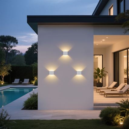 Brilagi - LED zunanja stenska svetilka DONNANI LED/5W/230V 10 cm bela IP44
