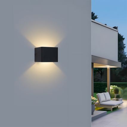 Brilagi - LED zunanja stenska svetilka DONNANI LED/5W/230V 10 cm črna IP44