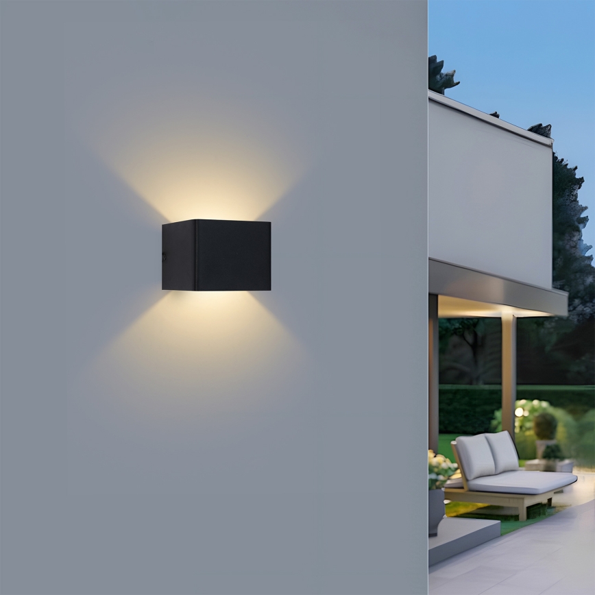 Brilagi - LED zunanja stenska svetilka DONNANI LED/5W/230V 10 cm črna IP44