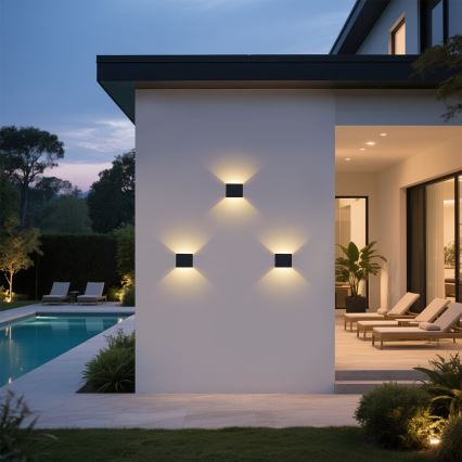 Brilagi - LED zunanja stenska svetilka DONNANI LED/5W/230V 10 cm črna IP44