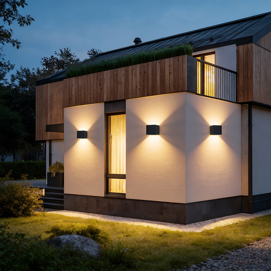 Brilagi - LED zunanja stenska svetilka DONNANI LED/5W/230V 10 cm črna IP44