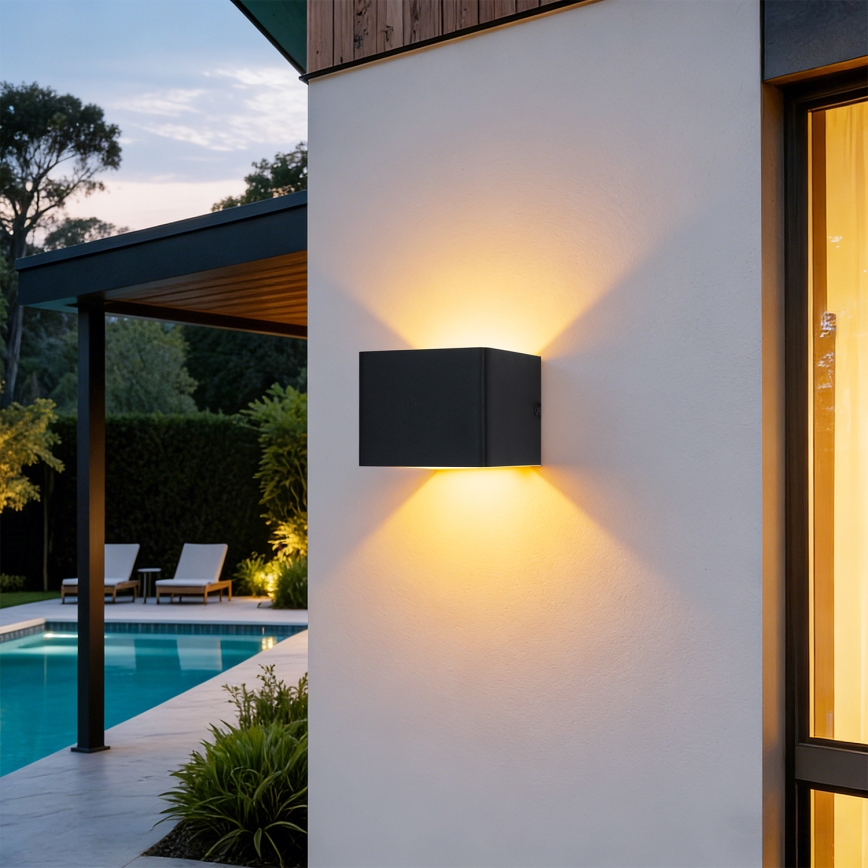Brilagi - LED zunanja stenska svetilka DONNANI LED/5W/230V 10 cm črna IP44