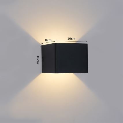 Brilagi - LED zunanja stenska svetilka DONNANI LED/5W/230V 10 cm črna IP44