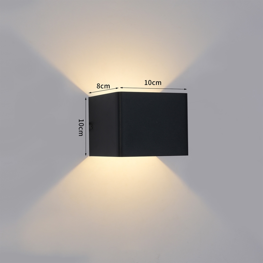 Brilagi - LED zunanja stenska svetilka DONNANI LED/5W/230V 10 cm črna IP44