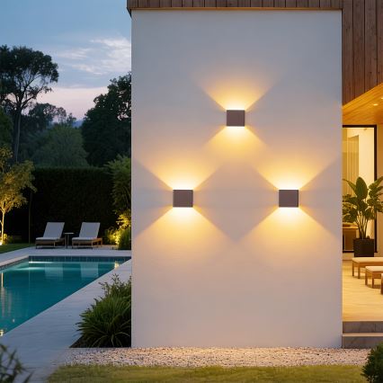 Brilagi - LED zunanja stenska svetilka DONNANI LED/5W/230V 10 cm rjava IP44