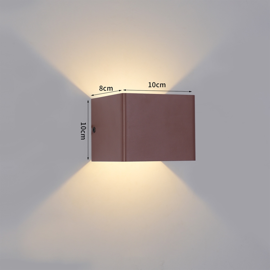 Brilagi - LED zunanja stenska svetilka DONNANI LED/5W/230V 10 cm rjava IP44