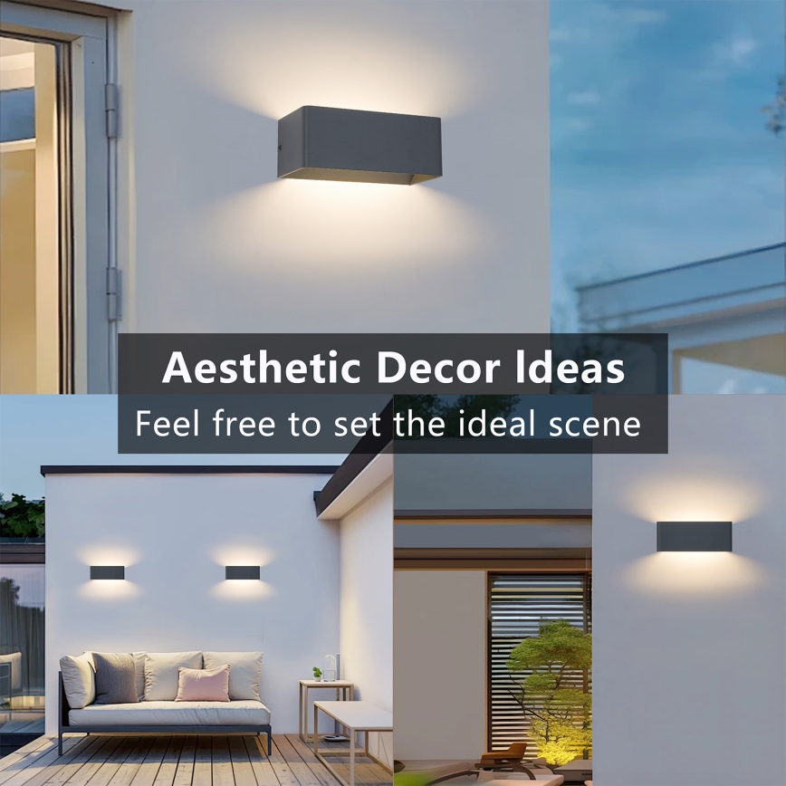 Brilagi - LED zunanja stenska svetilka DONNANI LED/7W/230V 20 cm antracit IP44