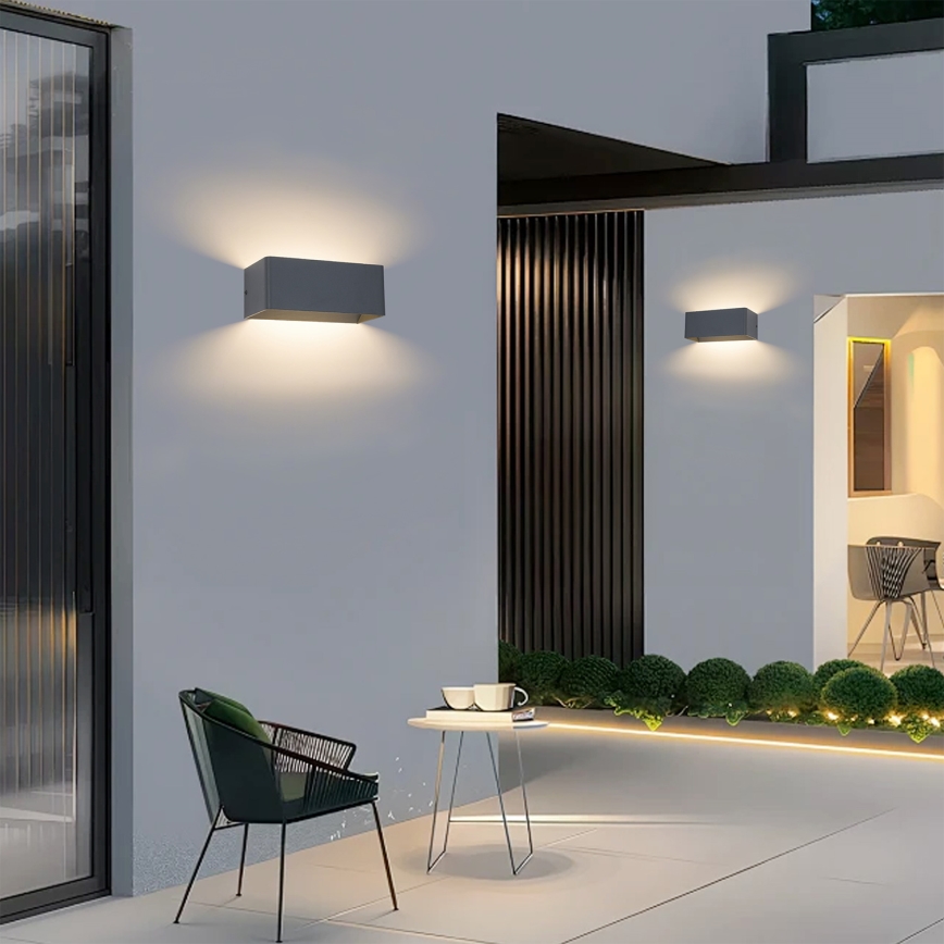 Brilagi - LED zunanja stenska svetilka DONNANI LED/7W/230V 20 cm antracit IP44