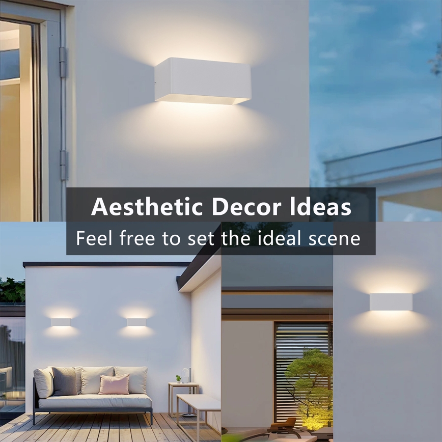 Brilagi - LED Zunanja stenska svetilka DONNANI LED/7W/230V 20 cm bela IP44