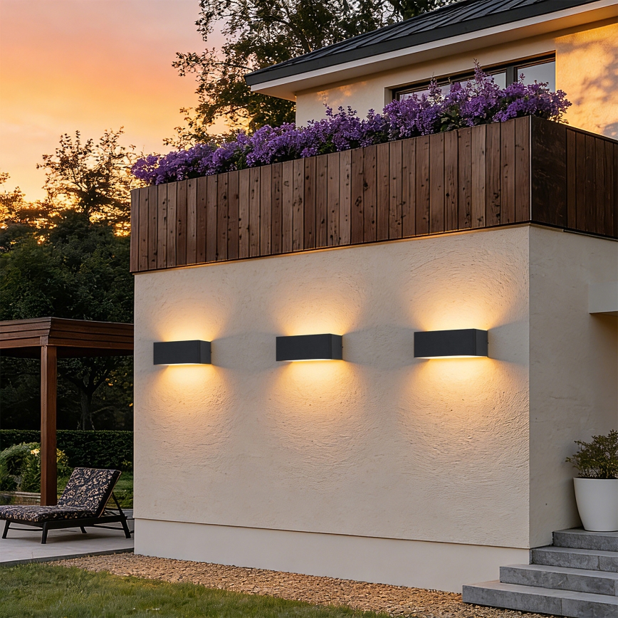 Brilagi - LED zunanja stenska svetilka DONNANI LED/7W/230V 20 cm črna IP44