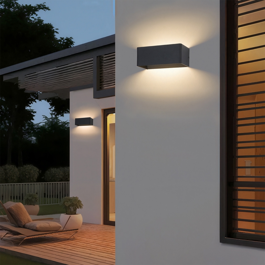 Brilagi - LED zunanja stenska svetilka DONNANI LED/7W/230V 20 cm črna IP44