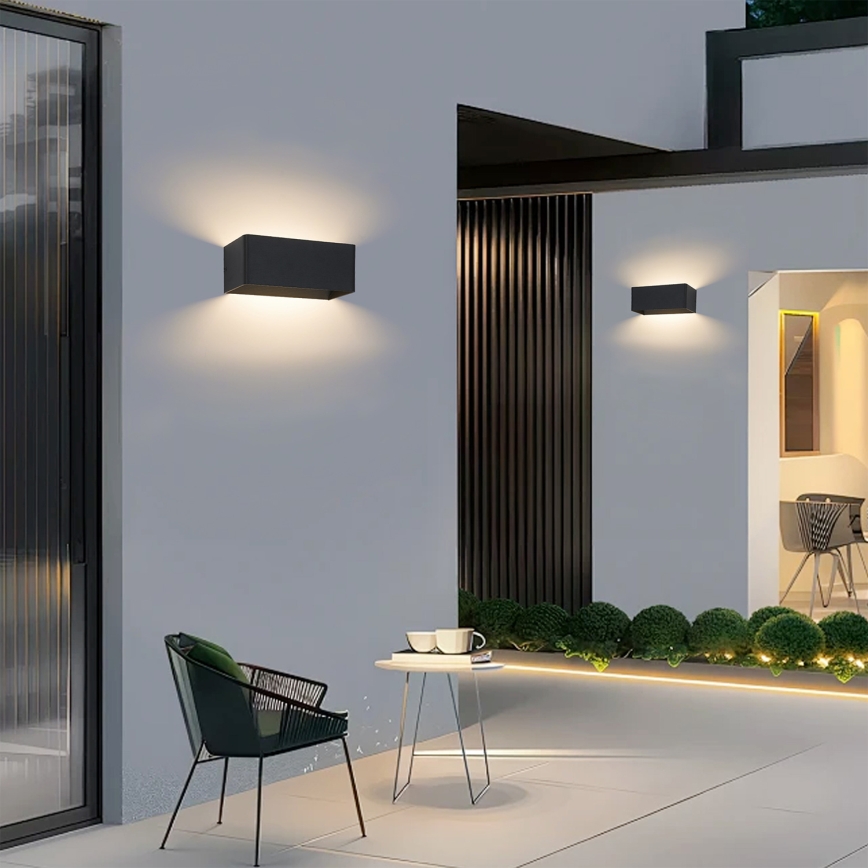 Brilagi - LED zunanja stenska svetilka DONNANI LED/7W/230V 20 cm črna IP44