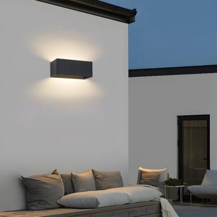 Brilagi - LED zunanja stenska svetilka DONNANI LED/7W/230V 20 cm črna IP44