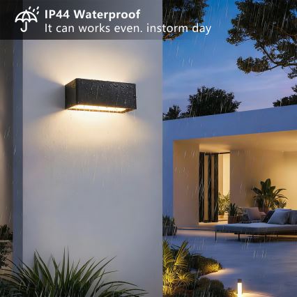 Brilagi - LED zunanja stenska svetilka DONNANI LED/7W/230V 20 cm črna IP44
